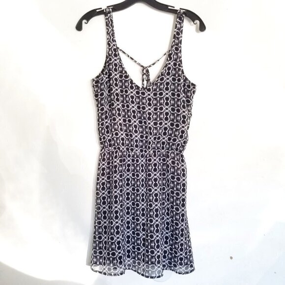 Hollister Sleeveless Coverup Pullover Cinch Geometric Print Dress Size XS - Picture 1 of 9